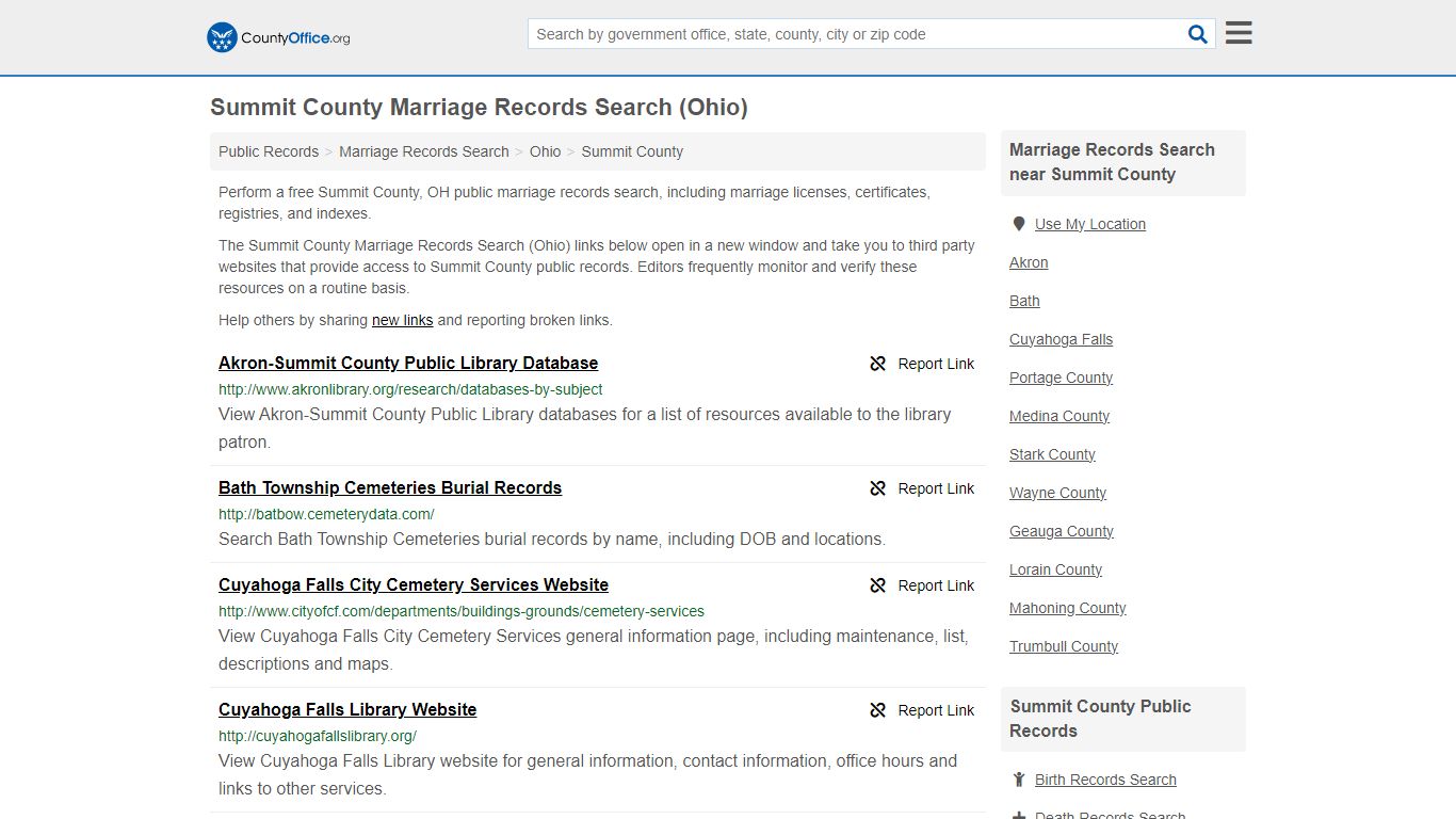 Marriage Records Search - Summit County, OH (Marriage Licenses ...